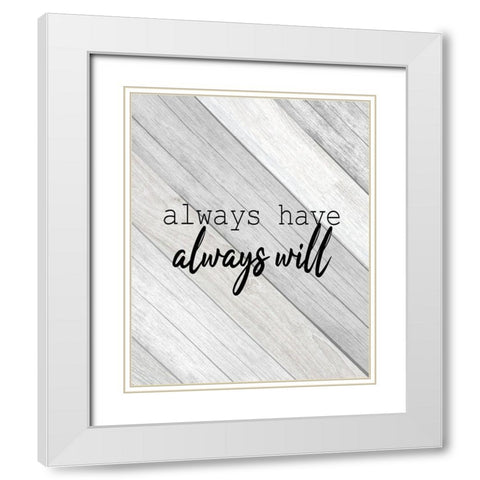 Forever Family 6 White Modern Wood Framed Art Print with Double Matting by Kimberly, Allen