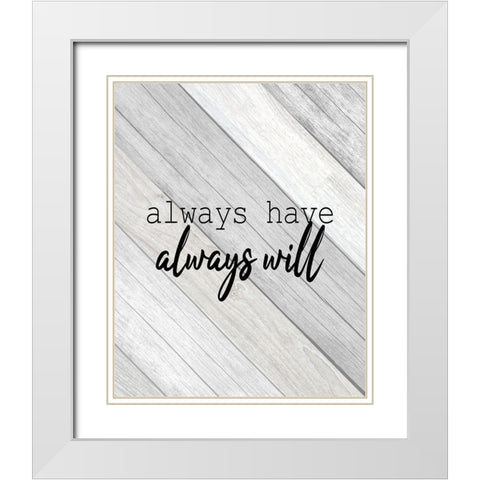 Forever Family 6 White Modern Wood Framed Art Print with Double Matting by Kimberly, Allen