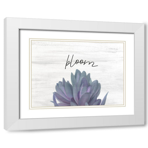 Bloom White Modern Wood Framed Art Print with Double Matting by Kimberly, Allen