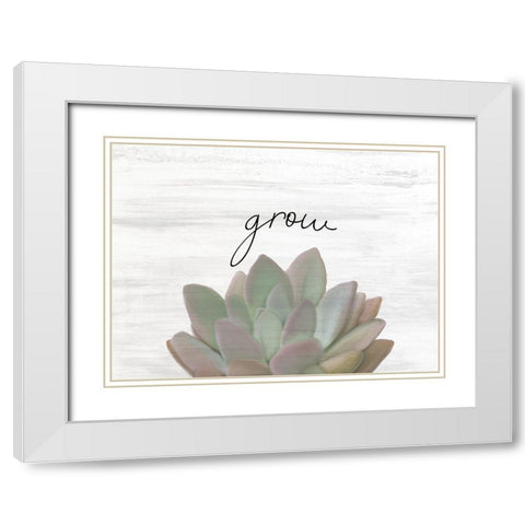 Grow White Modern Wood Framed Art Print with Double Matting by Kimberly, Allen