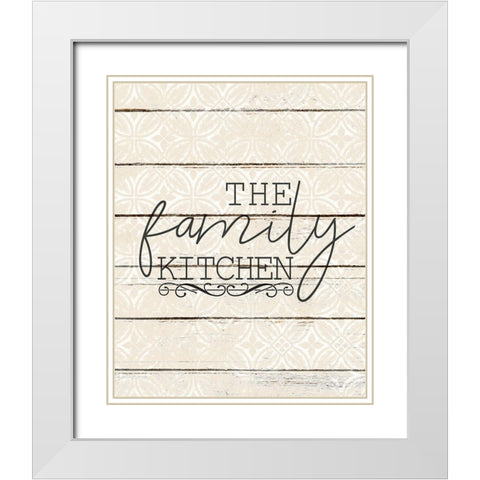 Family Kitchen White Modern Wood Framed Art Print with Double Matting by Kimberly, Allen