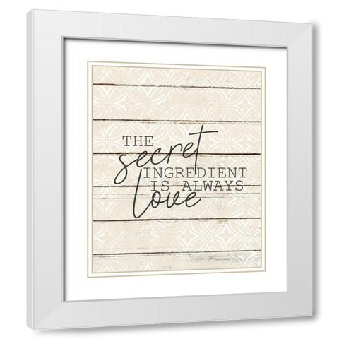 Secret Ingredient White Modern Wood Framed Art Print with Double Matting by Kimberly, Allen