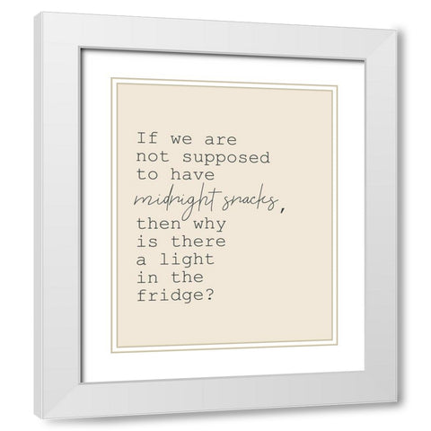 Midnight Snacks White Modern Wood Framed Art Print with Double Matting by Kimberly, Allen
