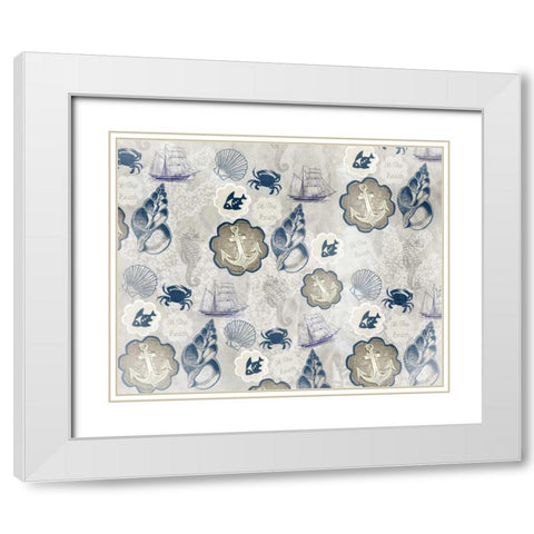 At the Beach White Modern Wood Framed Art Print with Double Matting by Allen, Kimberly