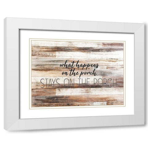 The Porch White Modern Wood Framed Art Print with Double Matting by Kimberly, Allen