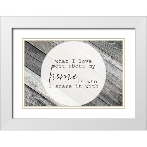 My Home White Modern Wood Framed Art Print with Double Matting by Kimberly, Allen