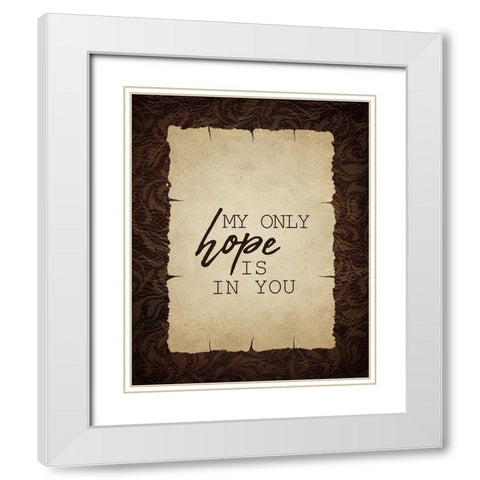 Hope Faith Love 1 White Modern Wood Framed Art Print with Double Matting by Kimberly, Allen