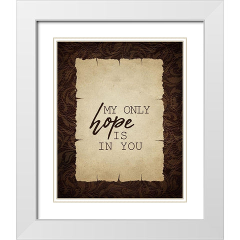 Hope Faith Love 1 White Modern Wood Framed Art Print with Double Matting by Kimberly, Allen