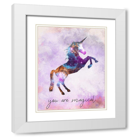 You are Magical v3 White Modern Wood Framed Art Print with Double Matting by Kimberly, Allen