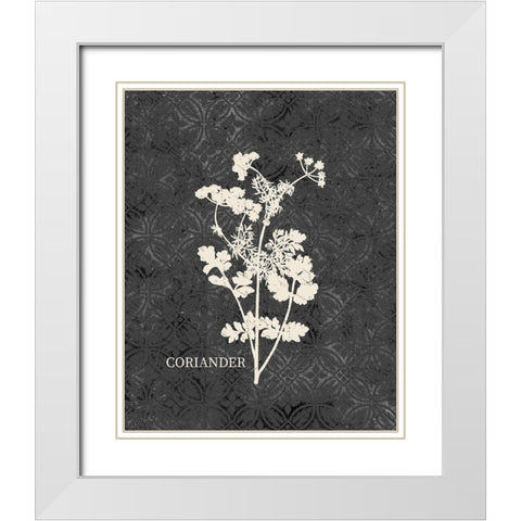 Fresh Coriander White Modern Wood Framed Art Print with Double Matting by Kimberly, Allen