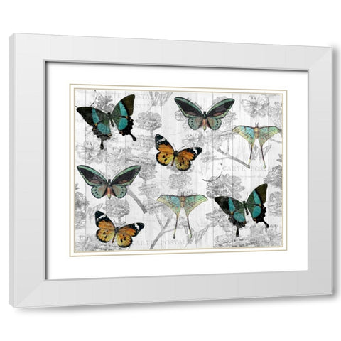 Butterfly Dreams White Modern Wood Framed Art Print with Double Matting by Allen, Kimberly