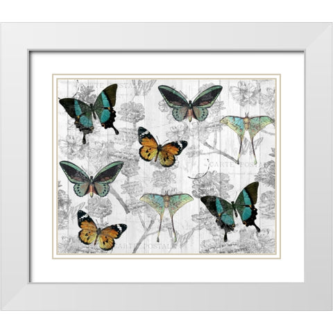 Butterfly Dreams White Modern Wood Framed Art Print with Double Matting by Allen, Kimberly
