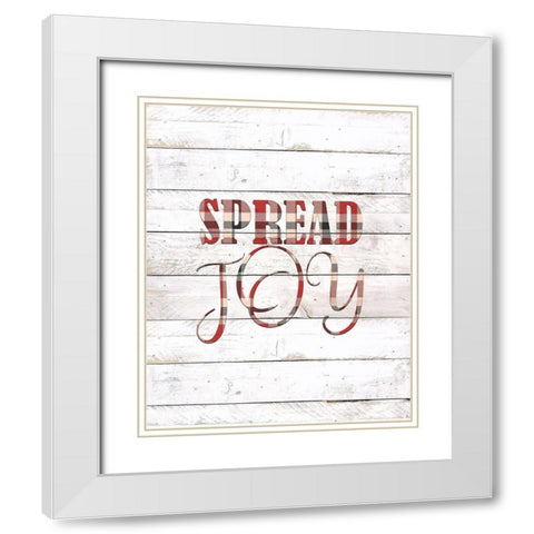Spread Joy White Modern Wood Framed Art Print with Double Matting by Kimberly, Allen