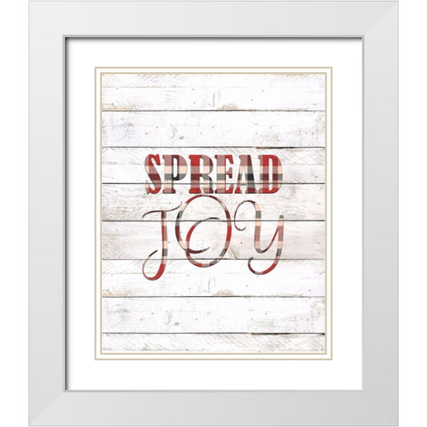 Spread Joy White Modern Wood Framed Art Print with Double Matting by Kimberly, Allen