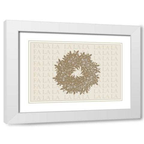 Fa La La White Modern Wood Framed Art Print with Double Matting by Kimberly, Allen