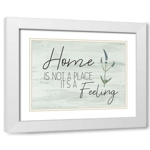 Home and Family 1 White Modern Wood Framed Art Print with Double Matting by Kimberly, Allen