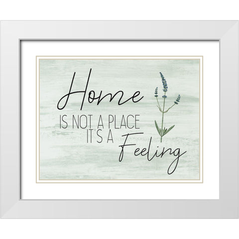 Home and Family 1 White Modern Wood Framed Art Print with Double Matting by Kimberly, Allen