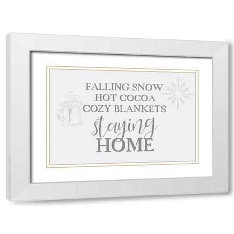 Staying Home White Modern Wood Framed Art Print with Double Matting by Kimberly, Allen