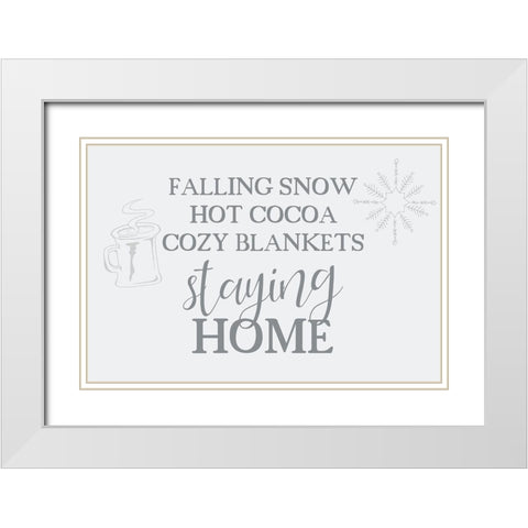 Staying Home White Modern Wood Framed Art Print with Double Matting by Kimberly, Allen