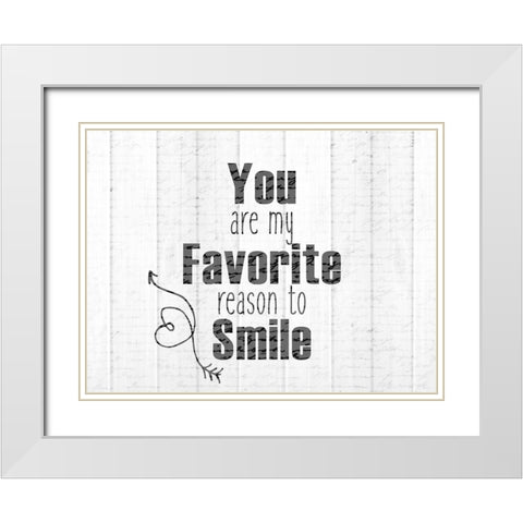 Our Love 2 White Modern Wood Framed Art Print with Double Matting by Kimberly, Allen