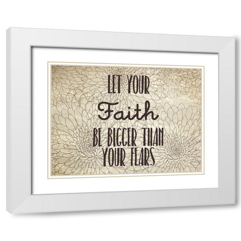Be Joyful 2 White Modern Wood Framed Art Print with Double Matting by Kimberly, Allen
