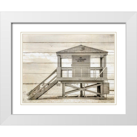 By the Sea 3 White Modern Wood Framed Art Print with Double Matting by Kimberly, Allen