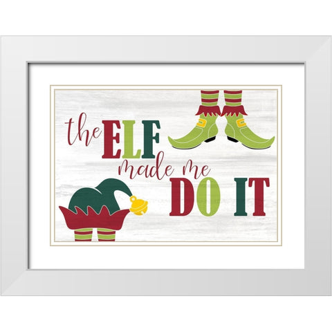The Elf White Modern Wood Framed Art Print with Double Matting by Kimberly, Allen