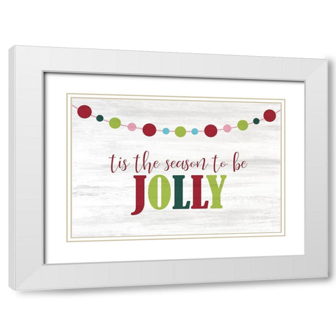 Tis the Season White Modern Wood Framed Art Print with Double Matting by Kimberly, Allen