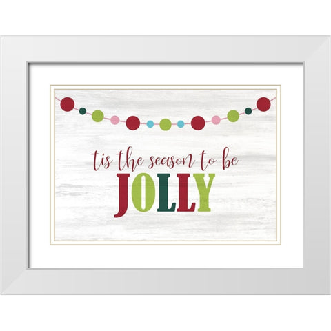 Tis the Season White Modern Wood Framed Art Print with Double Matting by Kimberly, Allen