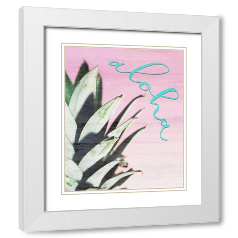 Aloha White Modern Wood Framed Art Print with Double Matting by Kimberly, Allen