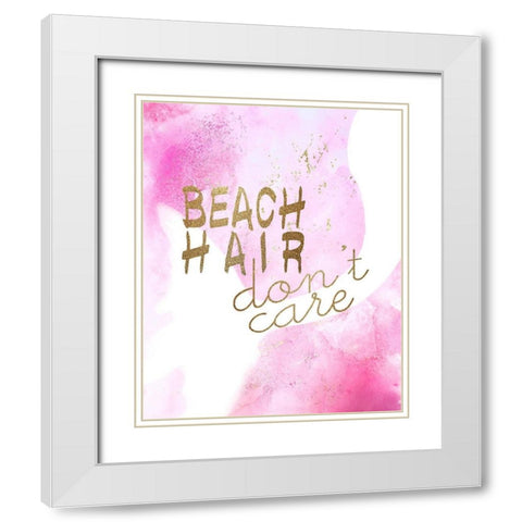 Beach Hair White Modern Wood Framed Art Print with Double Matting by Kimberly, Allen
