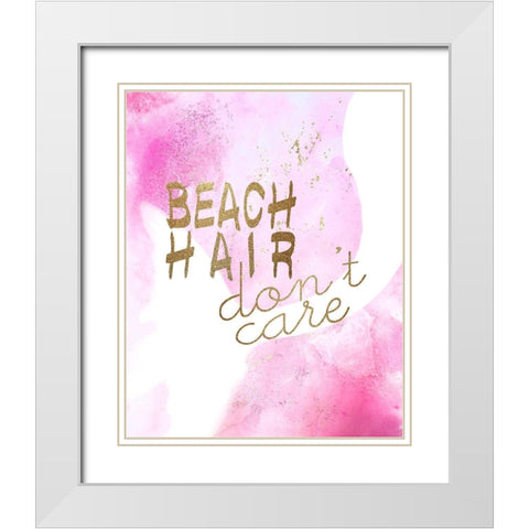 Beach Hair White Modern Wood Framed Art Print with Double Matting by Kimberly, Allen