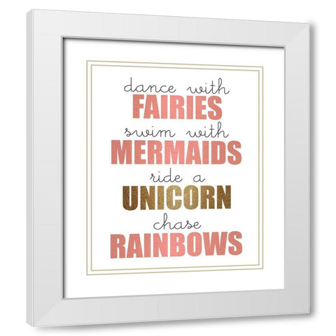 Dance Ride Swim White Modern Wood Framed Art Print with Double Matting by Kimberly, Allen