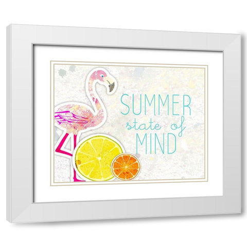 Summer State of Mind White Modern Wood Framed Art Print with Double Matting by Kimberly, Allen