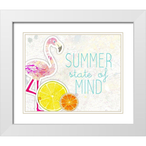Summer State of Mind White Modern Wood Framed Art Print with Double Matting by Kimberly, Allen