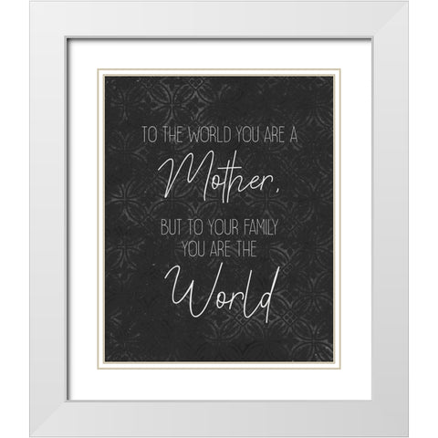 To the World White Modern Wood Framed Art Print with Double Matting by Kimberly, Allen