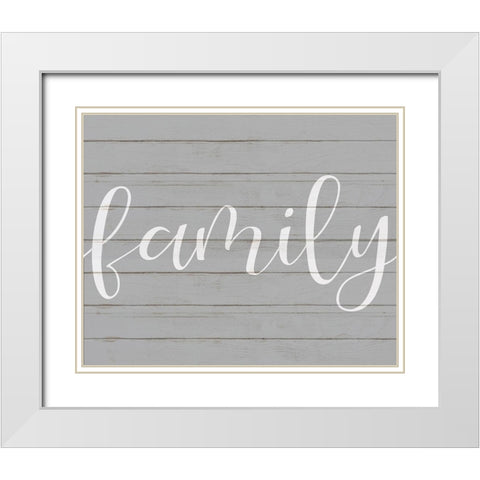 Family White Modern Wood Framed Art Print with Double Matting by Kimberly, Allen