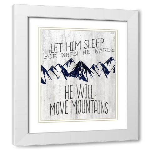 Let Him Move White Modern Wood Framed Art Print with Double Matting by Kimberly, Allen