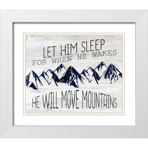 He Will Move White Modern Wood Framed Art Print with Double Matting by Kimberly, Allen