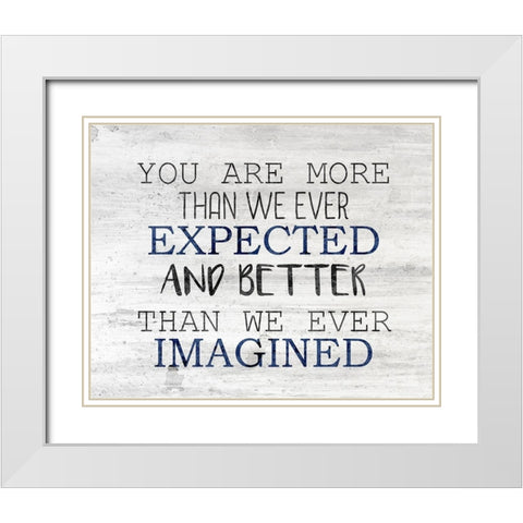 Ever Imagined White Modern Wood Framed Art Print with Double Matting by Kimberly, Allen