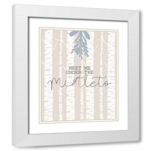 Meet Me White Modern Wood Framed Art Print with Double Matting by Kimberly, Allen