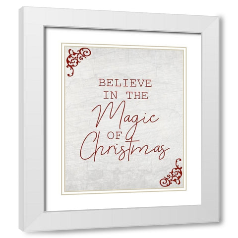 Believe in the Magic White Modern Wood Framed Art Print with Double Matting by Kimberly, Allen