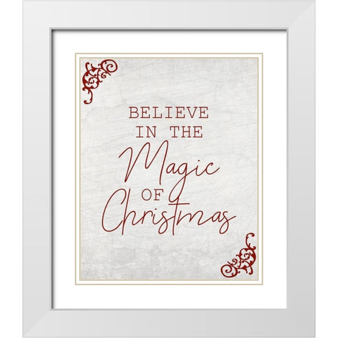 Believe in the Magic White Modern Wood Framed Art Print with Double Matting by Kimberly, Allen