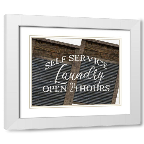 Self Service White Modern Wood Framed Art Print with Double Matting by Kimberly, Allen