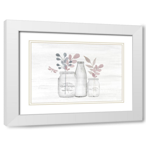 Wildflower Hope 1 White Modern Wood Framed Art Print with Double Matting by Kimberly, Allen