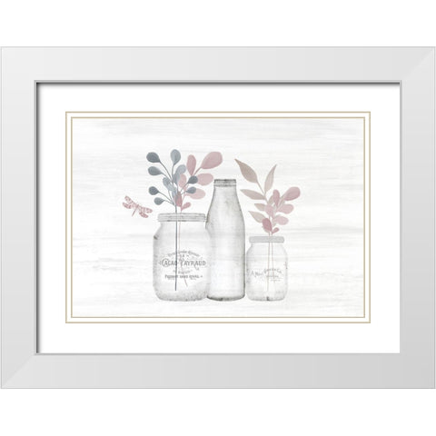 Wildflower Hope 1 White Modern Wood Framed Art Print with Double Matting by Kimberly, Allen