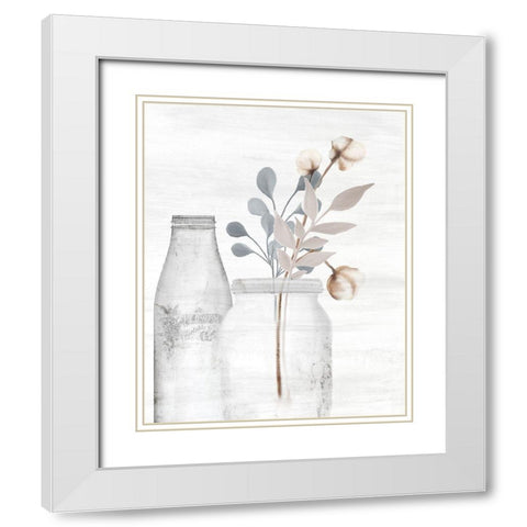 Wildflower Hope 3 White Modern Wood Framed Art Print with Double Matting by Kimberly, Allen