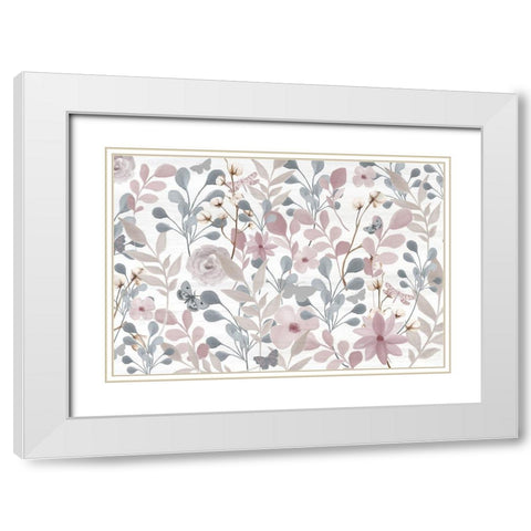 Wildflower Hope 8 White Modern Wood Framed Art Print with Double Matting by Kimberly, Allen