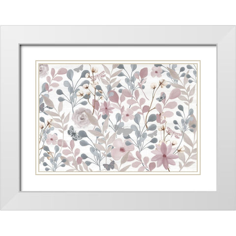 Wildflower Hope 8 White Modern Wood Framed Art Print with Double Matting by Kimberly, Allen