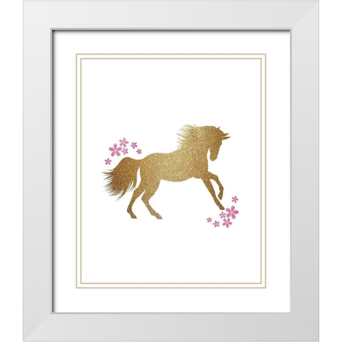 Be a Unicorn 1 White Modern Wood Framed Art Print with Double Matting by Kimberly, Allen